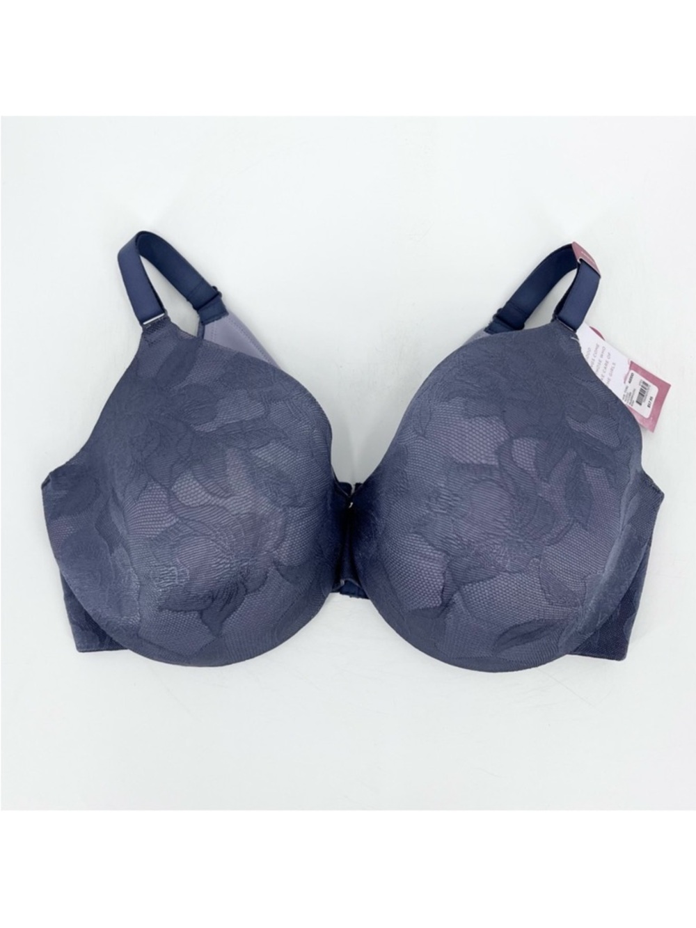 NWT Cacique Gray Floral Lace Lightly Lined Full Coverage Underwire Bra 40DDD/40F